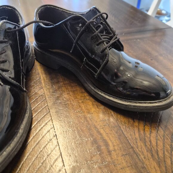 Bates Shoes Mens 9.5 E Black Oxford High Gloss Military Dress Uniform 00942 main image 4